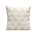 Cross Check Style Soft Velvet Decorative Throw Pillow Covers