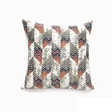 Hotsale Tropical Pattern Chenille Throw Pillows Geometric Jacquard Pillow Cases Cushion Covers