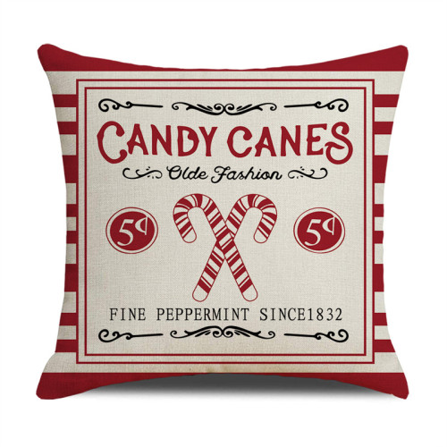 Home Decoration Red Christmas Cookie Pillow Cushion Cover Pillowcase
