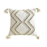 Tassels Decorative Geometric Striped Pillow Case Cushion Cover For Sofa Couch Bed Chair