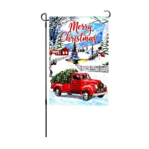 Christmas Courtyard Garden  Flag Colorful Double-Sided Holiday Flag