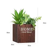 Artificial Succulent Plant Combination Wooden Potted Landscape Decoration