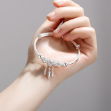 Silver Dream Catcher Feather Clavicle Jewelry Bracelet