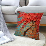 Home Cotton Decorative Peach Blossom Throw Pillow Case Cushion Covers