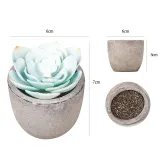 Artificial Sky Frost Lotus Succulent Mini Pulp Potted Basin Balcony Decoration