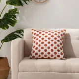 Chenille jacquard thousand bird lattice pillow solid color backrest cover home sofa bedside cushion removable and washable