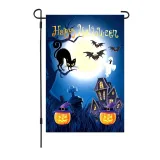 Halloween Bat Castle Double-Sided Garden Flag Party Decoration Flag