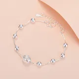 Silver Dolphins Stars Beads Heart Clavicle Pendant Chain Jewelry Bracelet