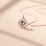 Sterling Silver Lucky Eye Clavicle Pendant Chain Jewelry Necklace