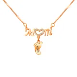 Hollow Out Necklace Pendant Feet with Name Engraved Custom Gift For Mom
