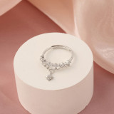 Meteor Hexagram Silver Chain Diamond Ring Jewelry Gifts