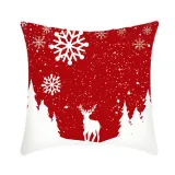 Home Decoration Christmas Elk Pillow Cushion Cover Pillowcase