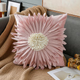 3D Sunflower Handmade Decorative Throw Pillow Case Cushion Covers For Sofa Couch