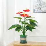 Artificial Plant Potted Anthurium Tree Green Plant Bonsai Decoration