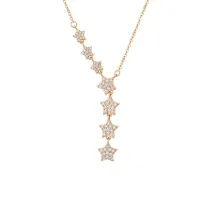 Full Drill Seven Star Diamond Pendant Chain Jewelry Necklace