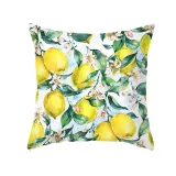 4PCS Home Cotton Decorative Lemon Throw Pillow Case Cushion Covers For Sofa Couch Bed Chair