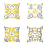 4PCS Home Cotton Decorative Slogan Pattern Throw Pillow Case Cushion Covers For Sofa Couch Bed Chair