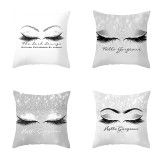 4PCS Home Cotton Decorative Eyes Lips Throw Pillow Case Cushion Covers For Sofa Couch Bed Chair