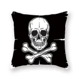 Halloween Holiday Pillowcase Cartoon Skull Head Cushion Cover Sofa Cushion