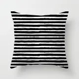 4PCS Home Cotton Decorative Black White Stripe Throw Pillow Case Cushion Covers For Sofa Couch Bed Chair