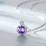 Sea Heart Crystal Diamonds Silver Clavicle Chain Jewelry Necklace
