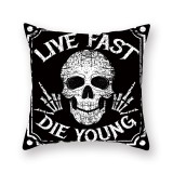 Halloween Holiday Pillowcase Cartoon Skull Head Cushion Cover Sofa Cushion