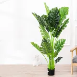Artificial Plant Potted Turtle Leaf Tree Green Plant Bonsai Decoration