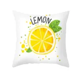 4PCS Home Cotton Decorative Lemon Throw Pillow Case Cushion Covers For Sofa Couch Bed Chair