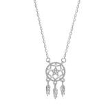 Full Drill Dream Catcher Diamond Pendant Chain Jewelry Necklace