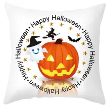 Halloween Holiday Pumpkin Pillowcase Home Gift Peach Skin Pillowcase