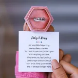 Silver Adjustable Anti Anxiety Spinner Rings Cubic Zirconia Infinity Ring Stackable Stress Relief Worry Rings with Box