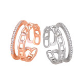 Chain Diamond Adjustable Stackable Finger Rings