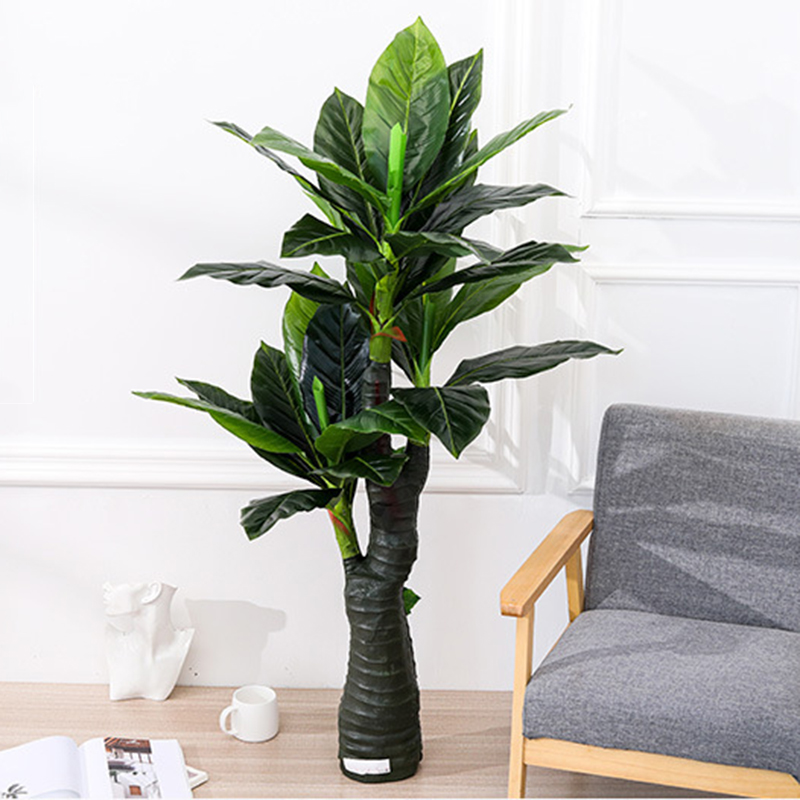 Artificial Plant Potted Canna Tree Green Plant Bonsai Decoration
