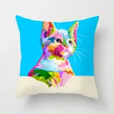 4PCS Home Cotton Decorative Colorful Animals Throw Pillow Case Cushion Covers For Sofa Couch Bed Chair