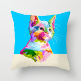 4PCS Home Cotton Decorative Colorful Animals Throw Pillow Case Cushion Covers For Sofa Couch Bed Chair