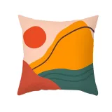 4PCS Home Cotton Decorative Red Graffiti Printing Throw Pillow Case Cushion Covers For Sofa Couch Bed Chair