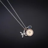 Sterling Silver Twelve Constellations Clavicle Zircon Diamonds Pendant Chain Jewelry Necklace