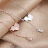 Full Drill Gourd Diamond Pendant Chain Jewelry Necklace