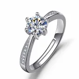 One-Carat Diamond Ring Eternity Engagement Wedding Band With Gift Box