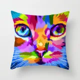 4PCS Home Cotton Decorative Colorful Animals Throw Pillow Case Cushion Covers For Sofa Couch Bed Chair