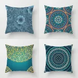 4PCS Home Cotton Decorative Multicolor Bohemia Throw Pillow Case Cushion Covers For Sofa Couch Bed Chair