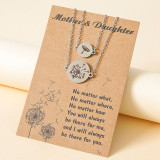Mother Daughter Necklace Stainless Steel Dandelion Matching Friends Gifts for Mother's Day
