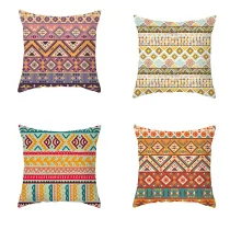 4PCS Home Cotton Decorative Bohemia Geometry Throw Pillow Case Cushion Covers For Sofa Couch Bed Chair