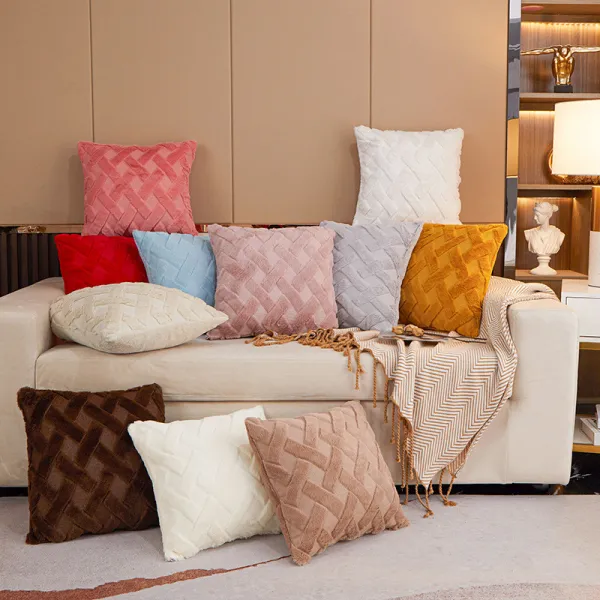 Rectangular Tufted Couch Soft Linen Luxury Boho Decorative Throw Pillow Case Cushion Covers