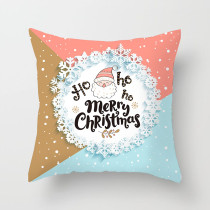 Home Decoration Christmas Wreath Pillowcase Cushion Pillow Cover