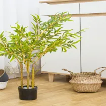 Artificial Plant Potted Bamboo Leaf Tree Green Plant Bonsai Decoration