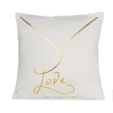 4PCS Home Cotton Decorative Gold Blocking Throw Pillow Case Cushion Covers For Sofa Couch Bed Chair