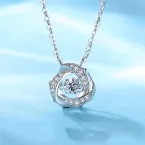 Zircon Bright Star Planet Pendant Chain Jewelry Necklace