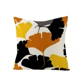 4PCS Home Cotton Decorative Geometry Leaves Throw Pillow Case Cushion Covers For Sofa Couch Bed Chair