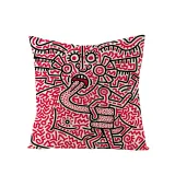 4PCS Home Cotton Decorative Graffiti Style Throw Pillow Case Cushion Covers For Sofa Couch Bed Chair